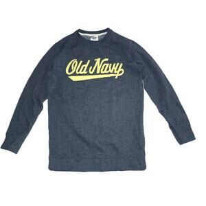 Old Navy Men's Sweatshirt Pullover Logo Long Sleeve Regular Fit Grey Sz XL B001